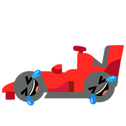 Racing car and Rolling on the floor laughing