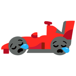 racing car and sleepy face