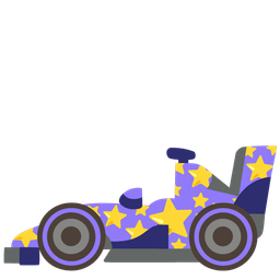 racing car and star