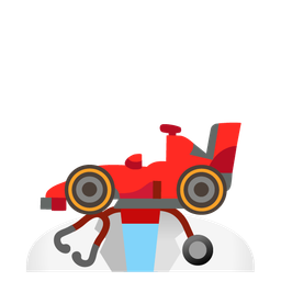 racing car and stethoscope