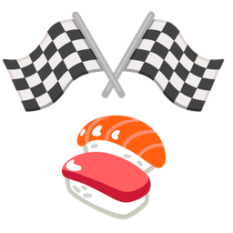 racing car and sushi