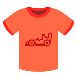 racing car and t-shirt
