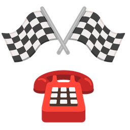 racing car and telephone