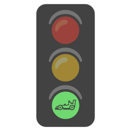 racing car and vertical traffic light