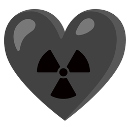 radioactive and black heart