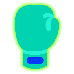 radioactive and boxing glove