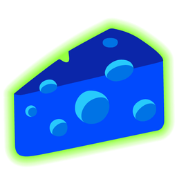 radioactive and cheese wedge