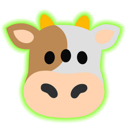 radioactive and cow face