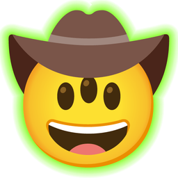 radioactive and cowboy hat face