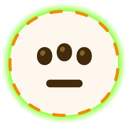 radioactive and dotted line face