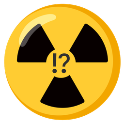 radioactive and exclamation question mark