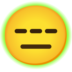 radioactive and expressionless face