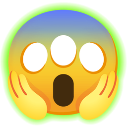 radioactive and face screaming in fear