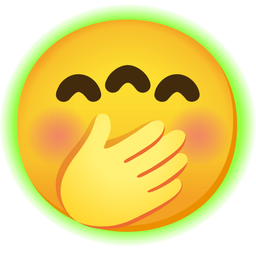 radioactive and face with hand over mouth