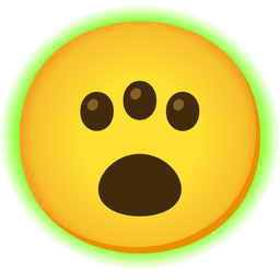 radioactive and face with open mouth