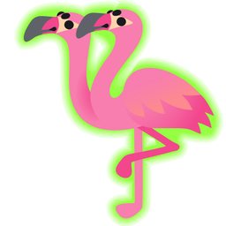 radioactive and flamingo