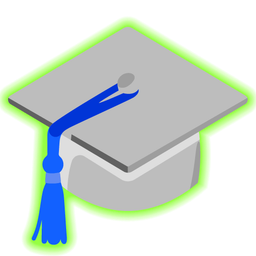 radioactive and graduation cap