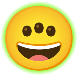 Radioactive and Grinning face