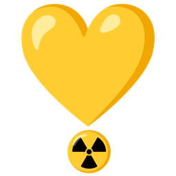 radioactive and heart exclamation