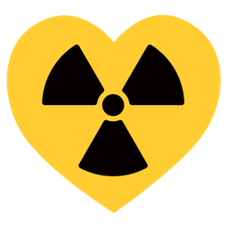 radioactive and heart suit