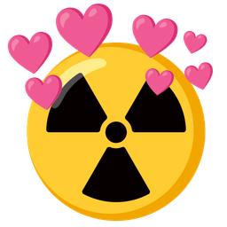 radioactive and heart with arrow