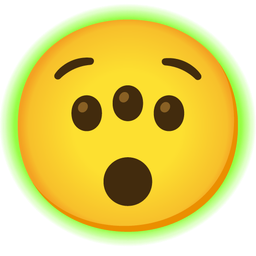 radioactive and hushed face