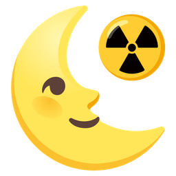 radioactive and last quarter moon face