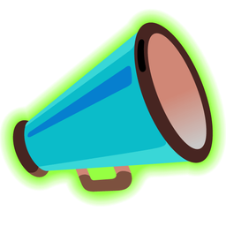 radioactive and megaphone