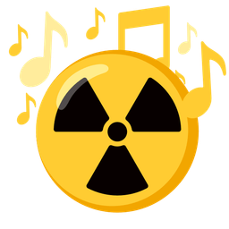 radioactive and musical notes