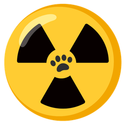 radioactive and paw prints