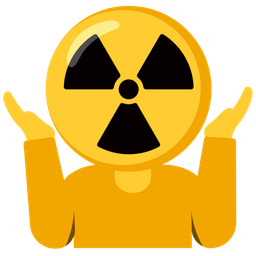 radioactive and person shrugging