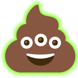 radioactive and pile of poo