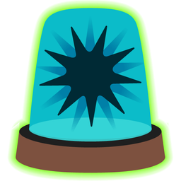 radioactive and police car light