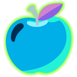 radioactive and red apple