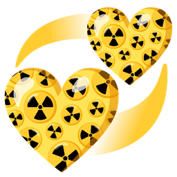 radioactive and revolving hearts