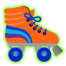 radioactive and roller skate