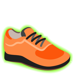 radioactive and running shoe