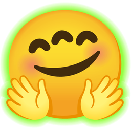 radioactive and smiling face with open hands