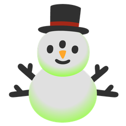 radioactive and snowman without snow