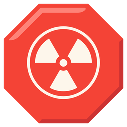 radioactive and stop sign