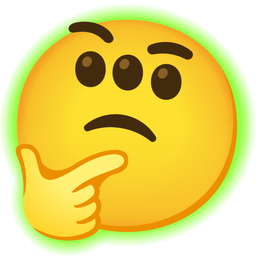 radioactive and thinking face