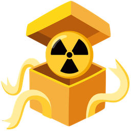 radioactive and wrapped gift