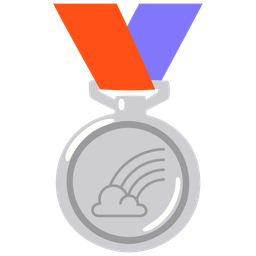 rainbow and 2nd place medal