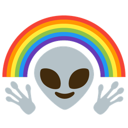 rainbow and alien