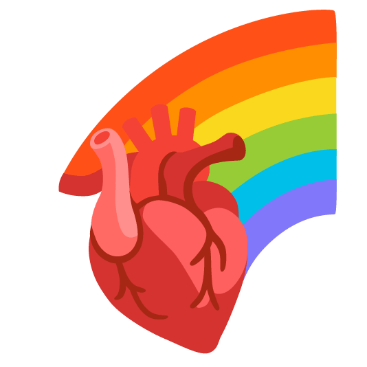 Rainbow and Anatomical heart