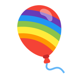 rainbow and balloon