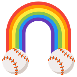 rainbow and baseball