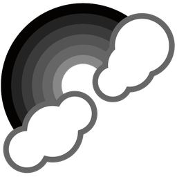 rainbow and black heart