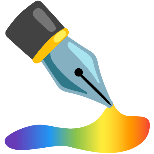 Rainbow and Black nib