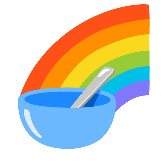 Rainbow and Bowl with spoon
